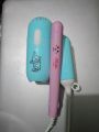 mini hair straightener and mini hair dryer combo.