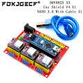 CNC Shield V4 Engraving machine 3D Printer + Nano 3.0 with USB cable+3pcs A4988 / DRV8825 Reprap Stepper Drivers Set For Arduino. 