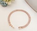 Luxury Baguette Cut Crystal Bracelet for Women - Elegant 18K Gold Plated Tennis Bracelet - Red, Black & Champagne Colors. 