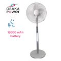 Osakapower 16 inch Rechargeable BLDC High Speed Stand Fan- 6 Speed/ Light/USB Output Port/ Timer. 