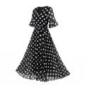 New Women's Attractive Stylish Premium Quality Dot Print One Piece Long kurti Black Color. 