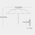 12 Bone Black Glue Fully Automatic Umbrella With Thick And Durable Keel Three Fold Umbrella UV Resistant Folding Umbrella.