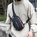 Stylish Men's Sling Bag - Durable Oxford Fabric, Crossbody Chest Pack with Phone Pocket, Zip Closure for Daily Commute.