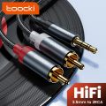Toocki RCA Cable 3.5mm Jack to 2 RCA Aux Audio Cable 3.5mm to 2RCA Male Adapter Splitter for TV Box Apple TV Speaker Wire Cord. 