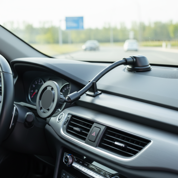 Universal Dashboard Car Mount Magnetic Car Mount [Anti-Shake] Magnet Cell Phone Holder for with Long Arm For iPhone 17 15 14 13