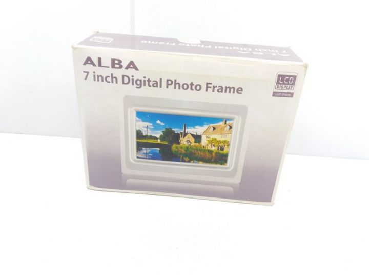(K). PHOTO FRAME ALBA 7 INCH DIGITAL PHOTO FRAME NEW