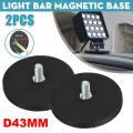 2PCS Magnetic Base 43mm M6 Thread Mount For Car Roof Magnetic Base Mount Bracket Clamp LED Work Light Bar Holder SUV Offroad. 