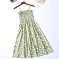 Summer Chiffon Camisole Sleeveless Dress Women Mini Dresses Fashion Elastic Waist Casual Spaghetti Strap Dresses Vestidos Girls.