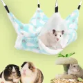 Hamster Hammock Small Pet Hanging Bed Double Warm Thickened Honeybug Flying Squirrel Guinea Pig Hammock Pet Cage Accessories. 