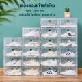 Shoe Box clear color large size box with lid multi-purpose storage box stackable lid. 