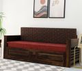 Feltro Sheesham Wood Sofa Bed With Storage (King Size, Walnut + with mattress. 
