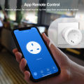 GIRIER Tuya Smart Wifi Plug EU with Power Monitoring 20A Smart Socket Outlet 4200W Compatible with Alexa Hey  Yandex Alice. 