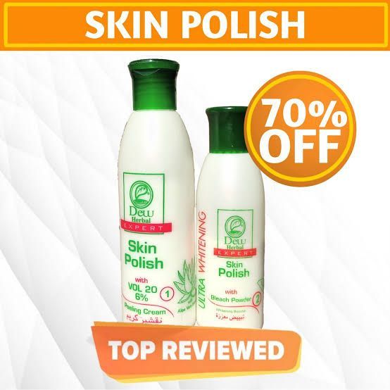 Original Dew Herbal Ultra Skin Polish Bleach 100% Result. (For 'Him' & 'Her')- 300 Gm