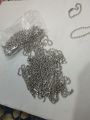BALL CHAIN , key chain tag key ring only silver clour 10 cm. 