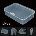 5PCS Transparent Plastic Box Jewelry Packaging Component For Receiving Box ID Card Jewelry Rectangle Home plastic storage box. 