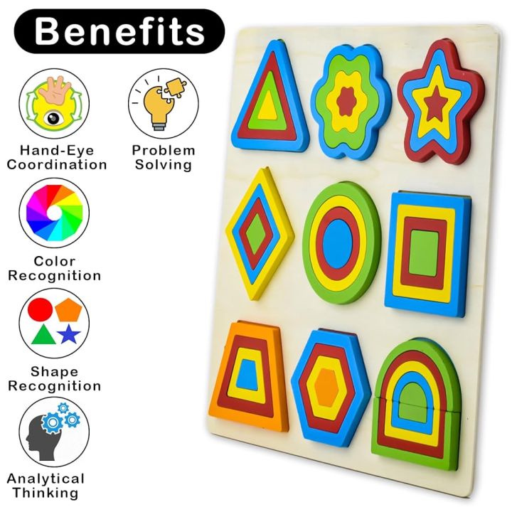 Wooden%20Shapes%20Puzzle%20Learning%20Toy,%20Montessori%20Brain%20Teaser%20Puzzle%20Board%20with%209%20Geometric%20Shapes,%20Interactive%20Game%20Educational%20Toys%20for%20Kids,%20Multicolour,%203+%20Years%20-%20Image%202