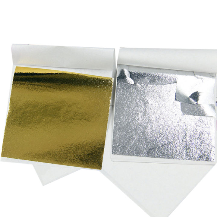 Gold Leaves Sheets Foil Paper Waterproof Aluminum Foil Self Adhesive for Nails Face Eyes Hair