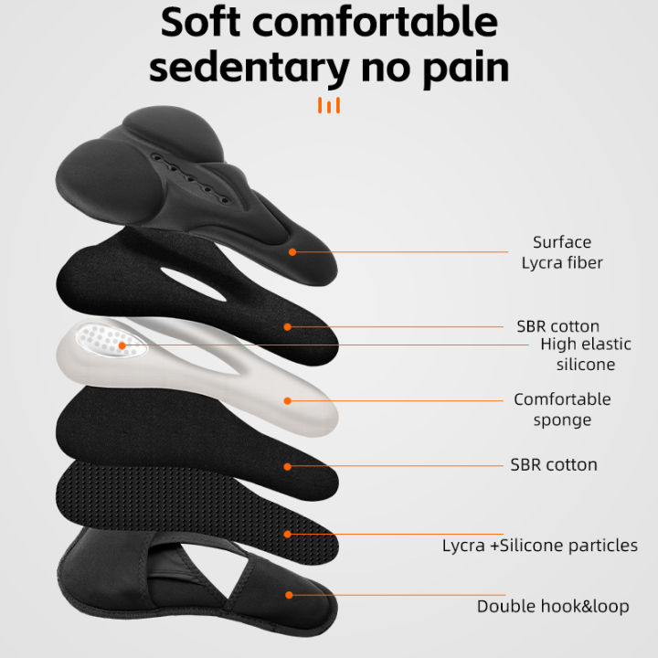 WEST%20BIKING%20Bike%20Saddle%20Cover%20Shockproof%20Soft%20High%20Elastic%20Breathable%20Bicycle%20Cushion%20Cover%20With%20Rain%20Cover%20Bicycle%20Accessories%20-%20Image%206