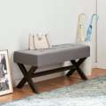 36-inch Storage Entryway Bench , Upholstered End of Bed Bench with X-Shaped Legs for Living Room, Bedroom. Ottoman Bench. 