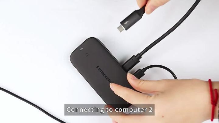 Lemorele H200 USB C Switch 2 in 1 Out 4K 60Hz USB-C Switcher for PS5 Xbox PC Laptop Monitor Projector Keyboard Mouse Docking