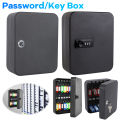 Key Cabinet Wall Mount 20 Key Hooks Key Management with Key/Code Lock Key Cabinet Security Lock Box Key Holder Box Wall Mount. 