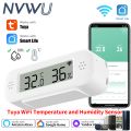 Tuya WiFi Mini Temperature Humidity For Smart Home Thermometer Hygrometer APP Remote Alarm Work with Home Yandex Alexa.