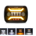 7x6'' 5X7 Inch LED Headlight Square Hi-Lo Beam Halo For Jeep Cherokee XJ Wrangler YJ Off-road Truck Motorcycle LED Headlight. 