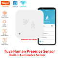 Tuya WiFi  Human Presence Sensor MmWave Radar Detector With Luminance Sensor For Smart Home Smart Life replace PIR Sensor. 