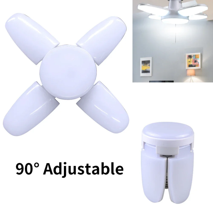 Foldable Led Bulb E27 Foldable Fan Shape LED Bulb Lamp 220V 110V 40 LEDs Light Bulbs For ...