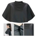 Black Short Square Waterproof Hairdressing Cape – Professional Salon Barber Hair Cutting Wrap & Dyeing Tool.