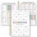 ADHD Cleaning Schedule Planner|Daily Weekly Monthly Housekeeping Organizer|Home Chore Checklist Book|Spiral A5 Cleaning Notebook.