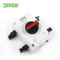 DIY GO IP66 Waterproof Isolator Switch 2in 2out 2 String PV Disconnect Switch DC 1200V 32A Solar System Disconnector. 