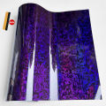 PET Forged Carbon Fiber Vinyl Wrap Glossy Laser Purple Bubble-Free Waterproof Car & Motorcycle Sticker Body Covering Films Decal. 