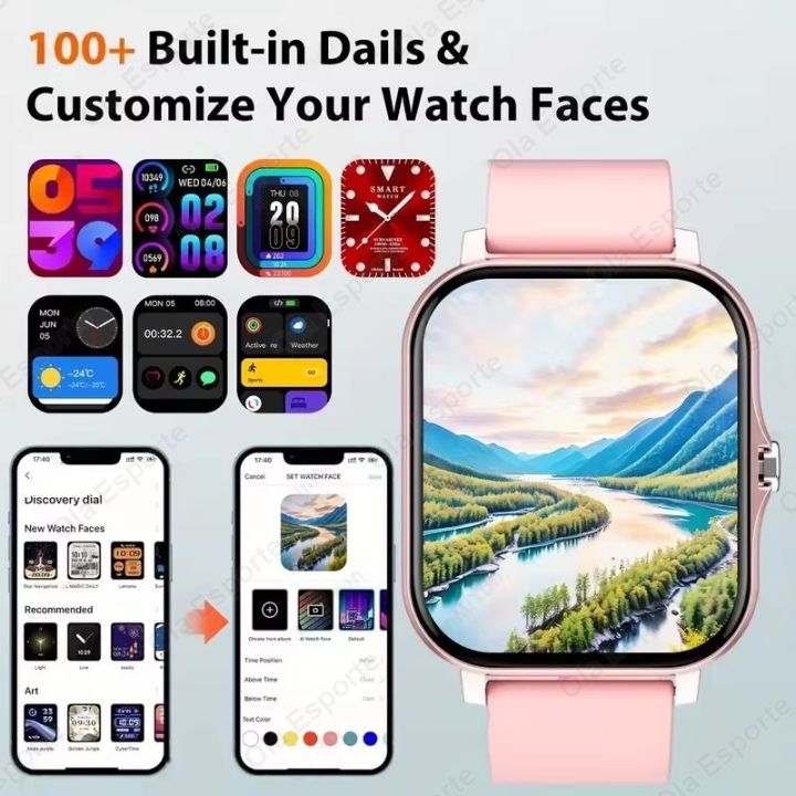 NEW%202025%20Fashion%20SmartWatch%20Android%20Phone%202.01"%20Color%20Screen%20Full%20Touch%20Custom%20Dial%20Watch%20Women%20Bluetooth%20Call%20Smart%20Watch%20Men%20-%20Image%206