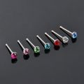 5 PCs Nose Pin Stainless Steel Nose Ring One Stone Nose Pin for piercing and none piercing, direct Nose pin, Long/ ek nug wali long. 