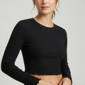 Ladies Long Sleeve Crop Top T-Shirt for Women, Available in M, L, XL Sizes.