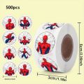 500SheetsAnime sticker Disney Spiderman Cartoon Stickers Pull Out Spiderman StIckers Cute Kawai Baby Boykids Toy christmars gift. 