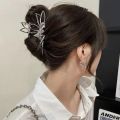 Metal Hair Claw Clip For Shiny Rhinestone Crystal Little Angel Headwear Hairpin Girl Ponytail Claws Clips Elf Hairs Accessories.