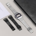 For  F91W Watch Steel for F84 F105 F108 A158 A-168 AE-1300 AE-1200  Straps Ultra-thin Metal Bracelet 18mm 20mm. 
