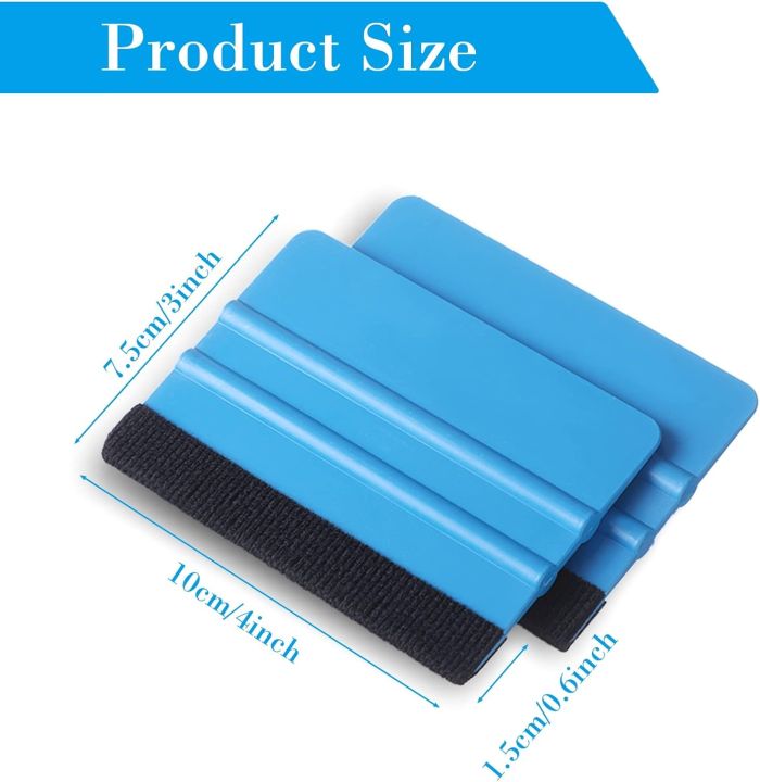Window Tint Remover Sticker Applicator Squeegee for Vinyl Decal Black Felt Edge Vinyl Squeegee Plastic Scraper Vinyl Wrap Tools