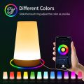 Tuya WiFi Smart Light Bedside Led Night Lights Dimmable Table Lamp RGB Touch Lamp Voice APP Control  Home Alexa Smartlife. 