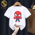 customised spiderman printed t shirt for kids summer wear haf sleeves  1 to 8 years sizes are available. 