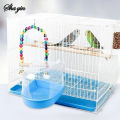 Plastic Bird Water Bath Box Bathtub Parrot For Parakeet Hanging Bowl.