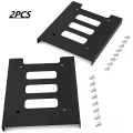 LDPCSJ Metal SSD HDD Adapter Bracket 2.5 to 3.5 Inch SATA Compatible PC Case Mobile Use Portable Hard Drive Mounting Kit. 