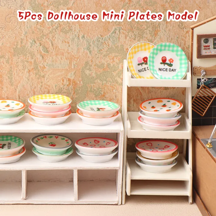 5Pcs%201/12%20Dollhouse%20Mini%20Plates%20Dishes%20Model%20Dollhouse%20Simulation%20Kitchen%20Decoration%20Dolls%20House%20Accessories%20Pretend%20Play%20Toys%20-%20Image%203