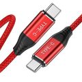 USB C to USB C Cable,[3A,60W Fast Charging] [2Pack,6.6Ft] Capshi USB Type-C to Type C Charger Braided Cord Compatible Samsung Galaxy S20 S20+ S20 Ultra Note 10 Plus A80,Google Pixel 3 2 XL, iPad Pro. 