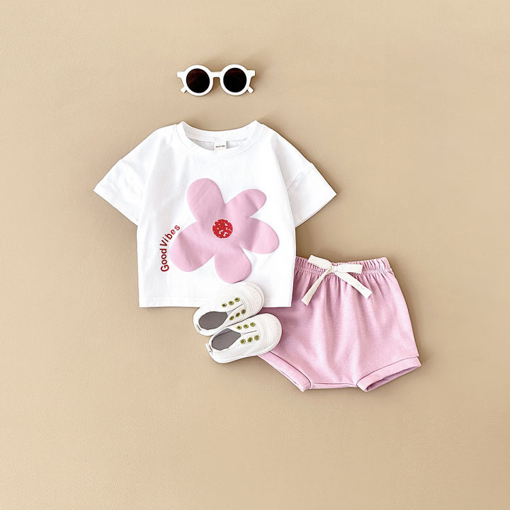 2024%20Summer%20Girl%20Baby%20Clothes%20Set%20Newborn%20Baby%20Cotton%20Sun%20Flower%20Print%20T-shirt+Beach%20Shorts%20Toddler%20Boy%20Outfit%20Suit%200-3Y%20-%20Image%207