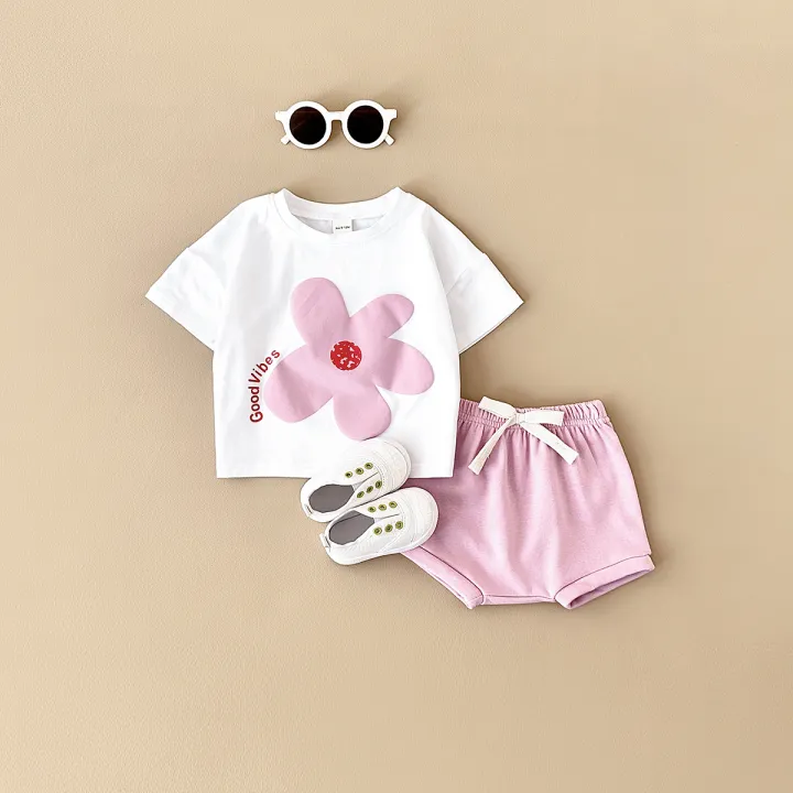 2024%20Summer%20Girl%20Baby%20Clothes%20Set%20Newborn%20Baby%20Cotton%20Sun%20Flower%20Print%20T-shirt+Beach%20Shorts%20Toddler%20Boy%20Outfit%20Suit%200-3Y%20-%20Image%207
