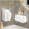 Luxury Water Ripple Tissue Holder, Wall Mounted U-Shaped No Drill Box for Kitchen Wipes & Bathroom Face Towel. 
