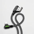 MCDODO 1.2m 1.8m Fast Charging USB Lighting Cable for iPhone with Nylon Braided Wire and 90° Elbow Design, 2.0A Max. 